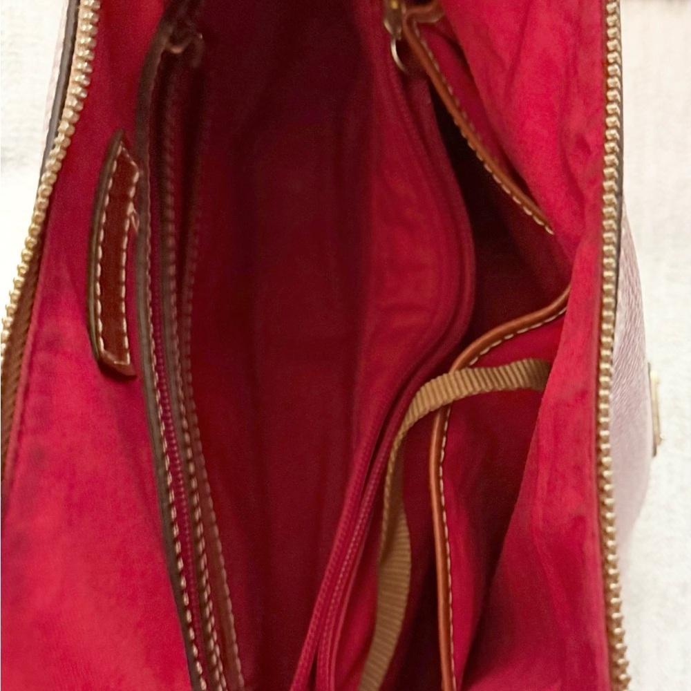 Dooney & Bourke Mauve and Brown Hobo Bag - Picture 4 of 5